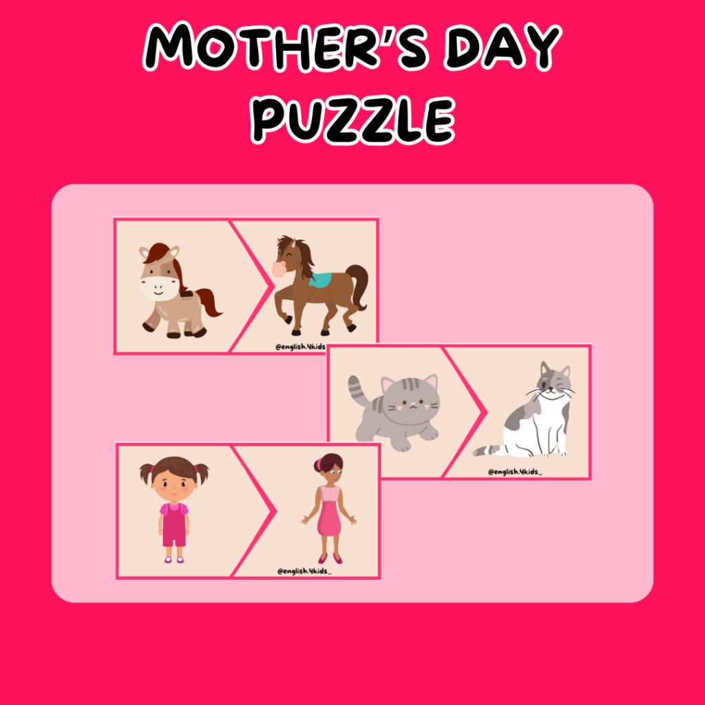 MOTHER’S DAY PUZZLE – English for Kids
