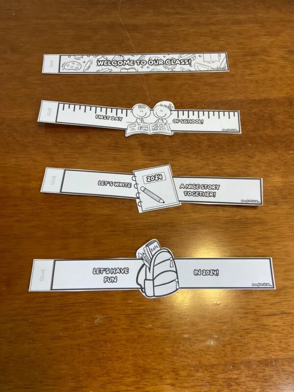 BACK TO SCHOOL BRACELETS TO COLOR - Imagem 2