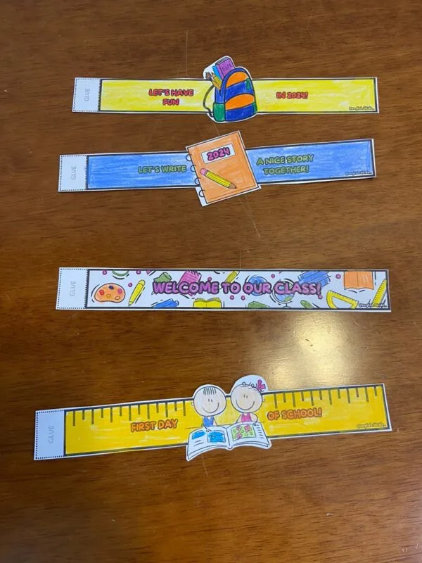 BACK TO SCHOOL BRACELETS TO COLOR - Imagem 3