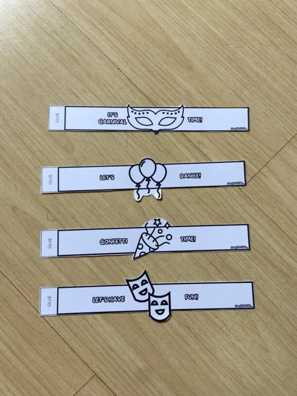 CARNIVAL BRACELETS TO COLOR - Imagem 2