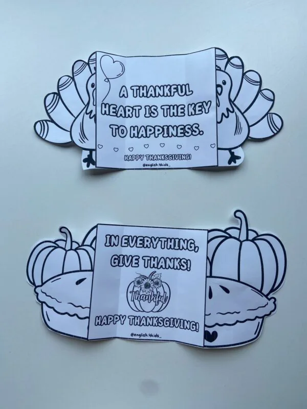 THANKSGIVING CRAFT CARDS - Imagem 2