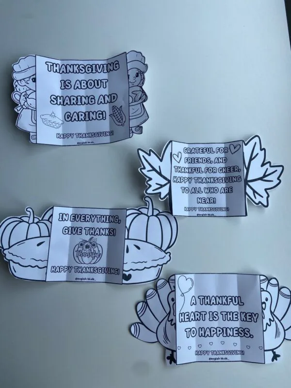 THANKSGIVING CRAFT CARDS - Imagem 4